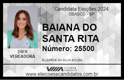 Candidato BAIANA DO SANTA RITA 2024 - OSASCO - Eleições