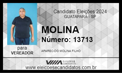 Candidato MOLINA 2024 - GUATAPARÁ - Eleições