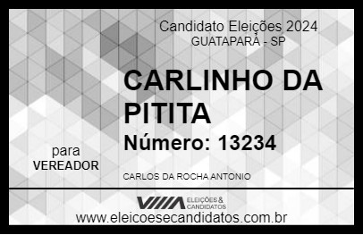 Candidato CARLINHO DA PITITA 2024 - GUATAPARÁ - Eleições