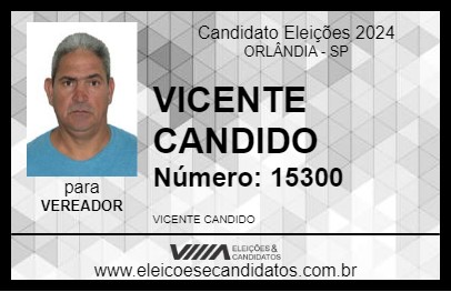 Candidato VICENTE CANDIDO 2024 - ORLÂNDIA - Eleições