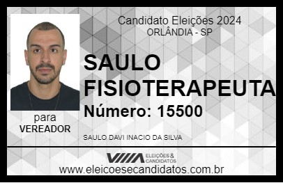 Candidato SAULO FISIOTERAPEUTA 2024 - ORLÂNDIA - Eleições