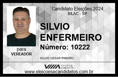 Candidato SILVIO ENFERMEIRO 2024 - BILAC - Eleições