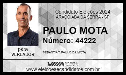 Candidato PAULO MOTA 2024 - ARAÇOIABA DA SERRA - Eleições