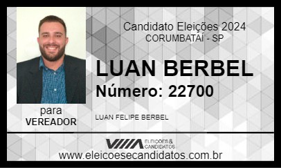 Candidato LUAN BERBEL 2024 - CORUMBATAÍ - Eleições