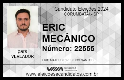 Candidato ERIC MECÂNICO 2024 - CORUMBATAÍ - Eleições