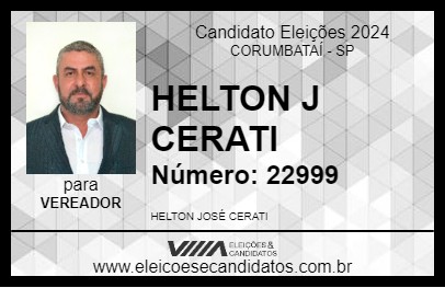 Candidato HELTON J CERATI 2024 - CORUMBATAÍ - Eleições