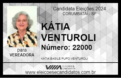 Candidato KÁTIA VENTUROLI 2024 - CORUMBATAÍ - Eleições