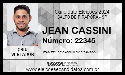 Candidato JEAN CASSINI 2024 - SALTO DE PIRAPORA - Eleições