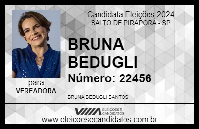 Candidato BRUNA BEDUGLI 2024 - SALTO DE PIRAPORA - Eleições