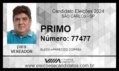 Candidato PRIMO 2024 - SÃO CARLOS - Eleições