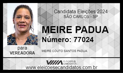 Candidato MEIRE PADUA 2024 - SÃO CARLOS - Eleições