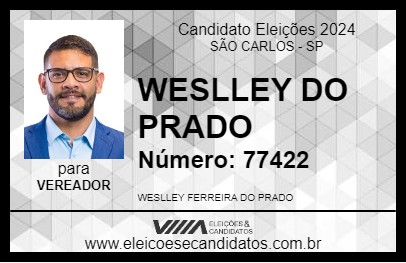 Candidato WESLLEY DO PRADO 2024 - SÃO CARLOS - Eleições