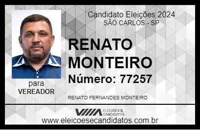 Candidato RENATO MONTEIRO 2024 - SÃO CARLOS - Eleições