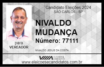 Candidato NIVALDO MUDANÇA 2024 - SÃO CARLOS - Eleições