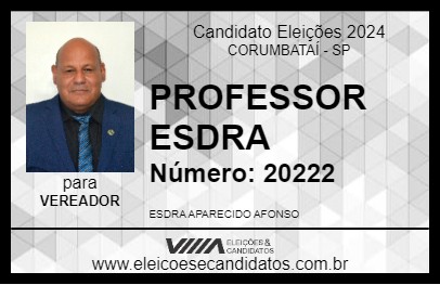 Candidato PROFESSOR ESDRA 2024 - CORUMBATAÍ - Eleições