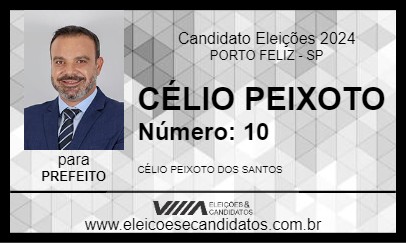 Candidato CÉLIO PEIXOTO 2024 - PORTO FELIZ - Eleições