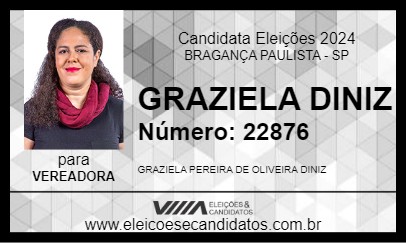 Candidato GRAZIELA DINIZ 2024 - BRAGANÇA PAULISTA - Eleições