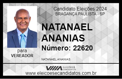 Candidato NATANAEL ANANIAS 2024 - BRAGANÇA PAULISTA - Eleições