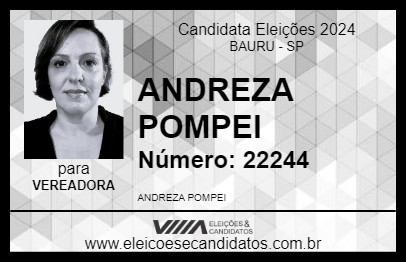 Candidato ANDREZA POMPEI 2024 - BAURU - Eleições