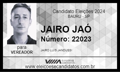 Candidato JAIRO JAÓ 2024 - BAURU - Eleições