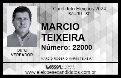 Candidato MARCIO TEIXEIRA 2024 - BAURU - Eleições