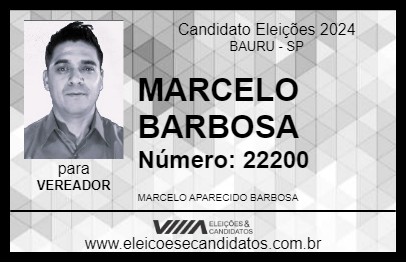 Candidato MARCELO BARBOSA 2024 - BAURU - Eleições