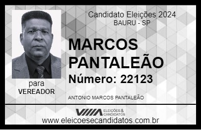 Candidato MARCOS PANTALEÃO 2024 - BAURU - Eleições