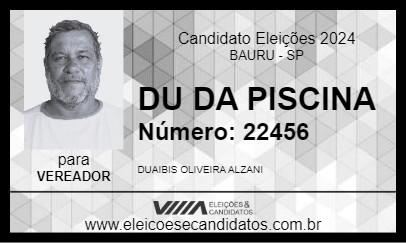 Candidato DU DA PISCINA 2024 - BAURU - Eleições