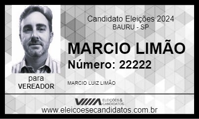 Candidato MARCIO LIMÃO 2024 - BAURU - Eleições