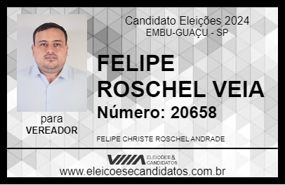 Candidato FELIPE ROSCHEL VEIA 2024 - EMBU-GUAÇU - Eleições