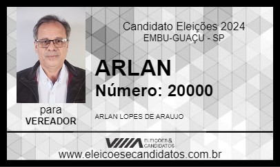 Candidato ARLAN 2024 - EMBU-GUAÇU - Eleições