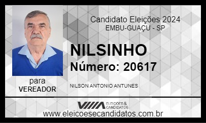 Candidato NILSINHO 2024 - EMBU-GUAÇU - Eleições