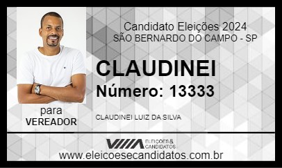 Candidato CLAUDINEI 2024 - SÃO BERNARDO DO CAMPO - Eleições