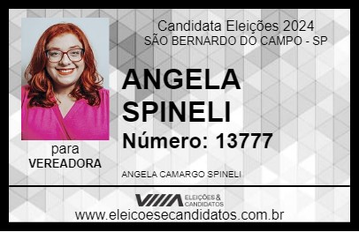 Candidato ANGELA SPINELI 2024 - SÃO BERNARDO DO CAMPO - Eleições