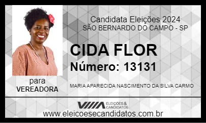 Candidato CIDA FLOR 2024 - SÃO BERNARDO DO CAMPO - Eleições