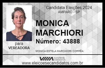 Candidato MONICA MARCHIORI 2024 - AMPARO - Eleições