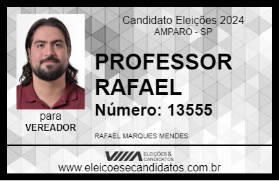 Candidato PROFESSOR RAFAEL 2024 - AMPARO - Eleições