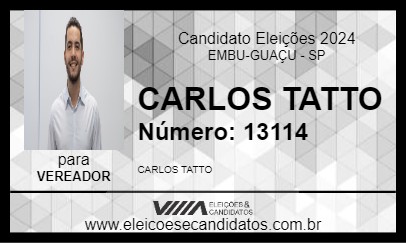 Candidato CARLOS TATTO 2024 - EMBU-GUAÇU - Eleições