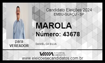 Candidato DANIEL MAROLA 2024 - EMBU-GUAÇU - Eleições