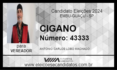 Candidato CIGANO 2024 - EMBU-GUAÇU - Eleições