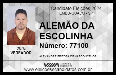 Candidato ALEMÃO DA ESCOLINHA 2024 - EMBU-GUAÇU - Eleições