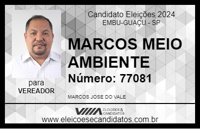 Candidato MARCOS MEIO AMBIENTE 2024 - EMBU-GUAÇU - Eleições