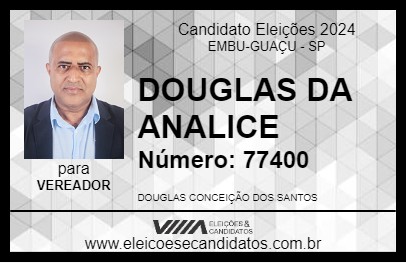 Candidato DOUGLAS DA ANALICE 2024 - EMBU-GUAÇU - Eleições