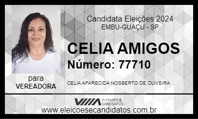 Candidato CELIA  AMIGOS 2024 - EMBU-GUAÇU - Eleições