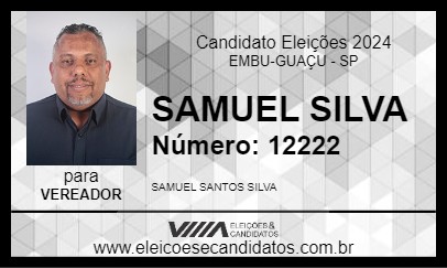 Candidato SAMUEL SILVA 2024 - EMBU-GUAÇU - Eleições