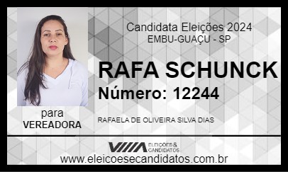 Candidato RAFA SCHUNCK 2024 - EMBU-GUAÇU - Eleições