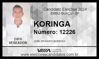 Candidato KORINGA 2024 - EMBU-GUAÇU - Eleições