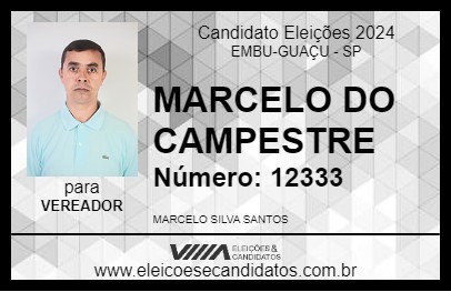 Candidato MARCELO DO CAMPESTRE 2024 - EMBU-GUAÇU - Eleições