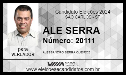 Candidato ALE SERRA 2024 - SÃO CARLOS - Eleições