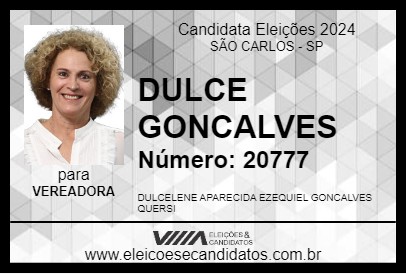 Candidato DULCE GONCALVES 2024 - SÃO CARLOS - Eleições